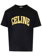 CELINE Loose Cotton Jersey Short Sleeve T-Shirt Black