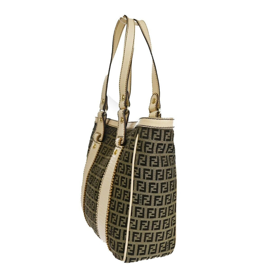 Fendi Zucchino  Canvas Shoulder Bag ()