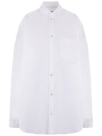 Balenciaga Outerwear Large Fit Shirt White