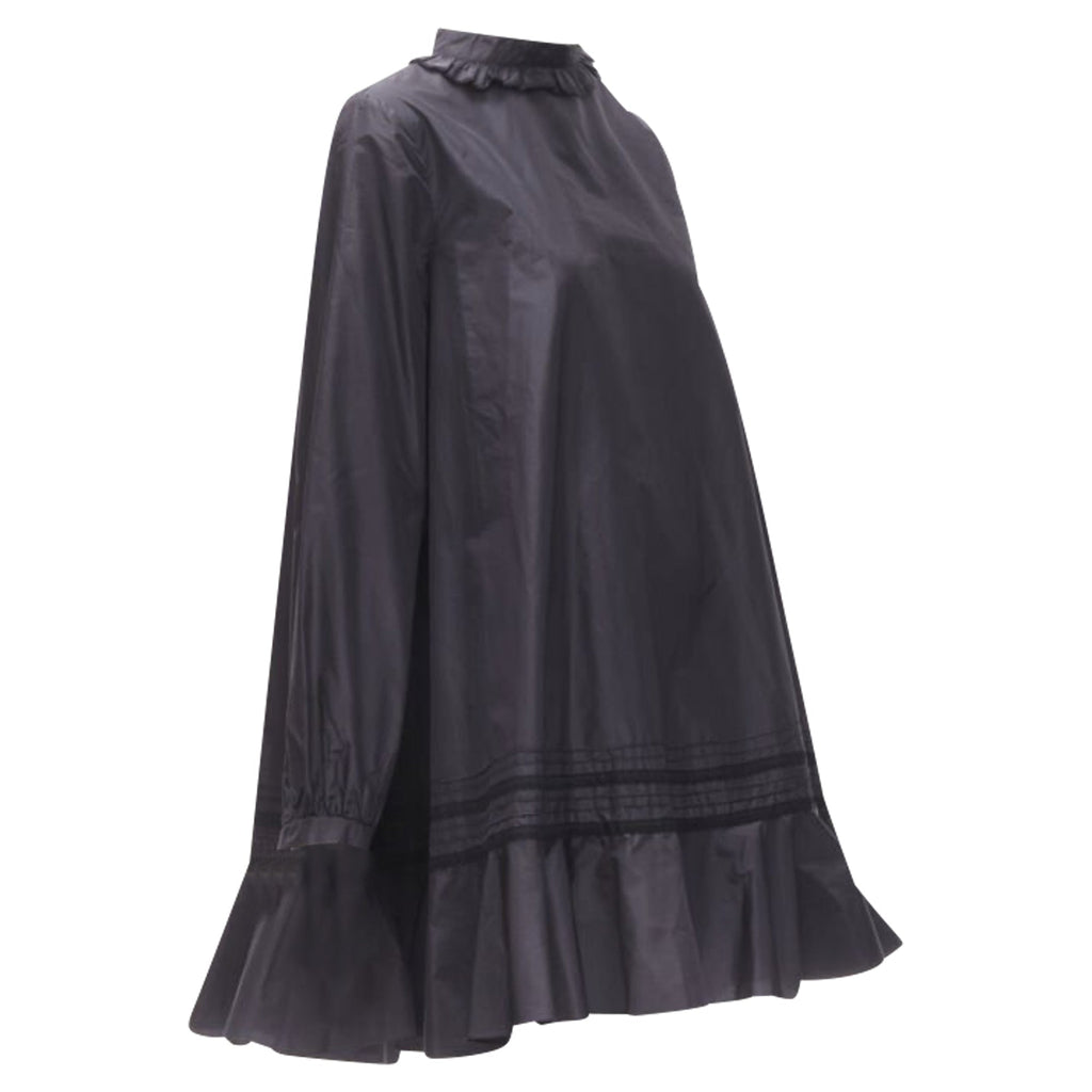 Christian Dior silk lace trim collar skirt muumuu dress