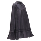 Christian Dior silk lace trim collar skirt muumuu dress