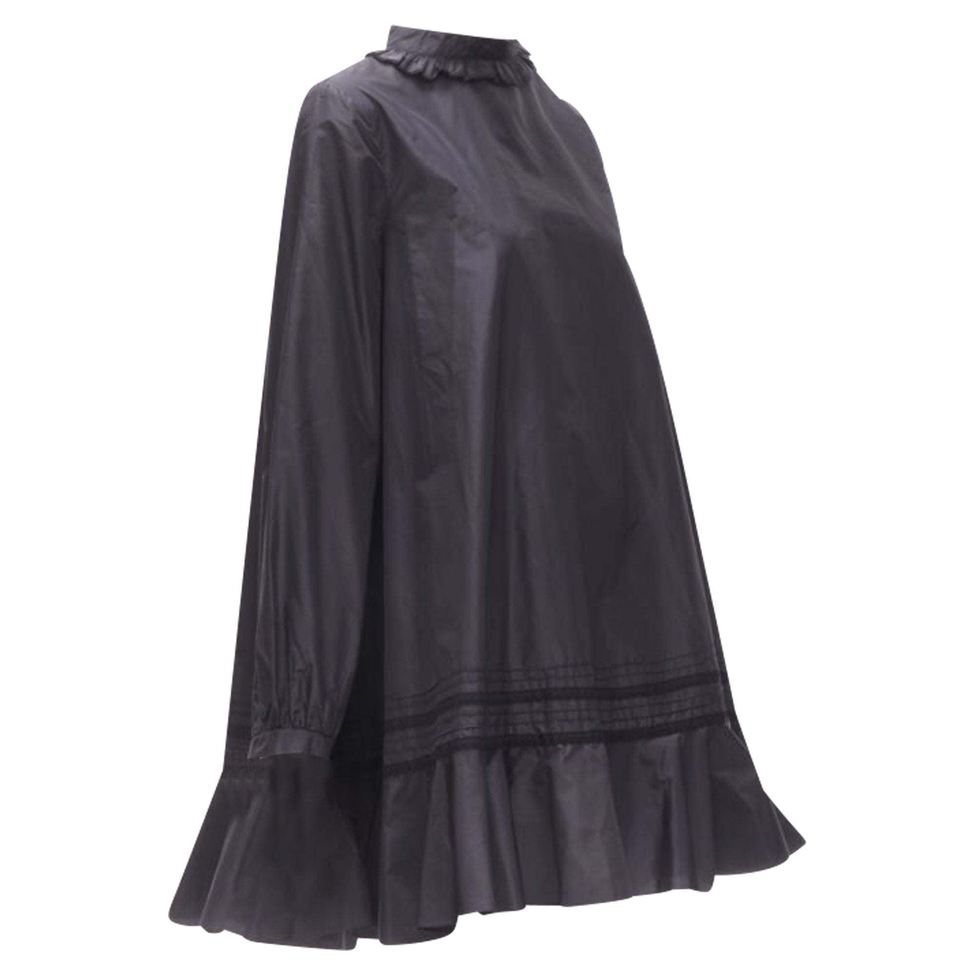 Christian Dior silk lace trim collar skirt muumuu dress