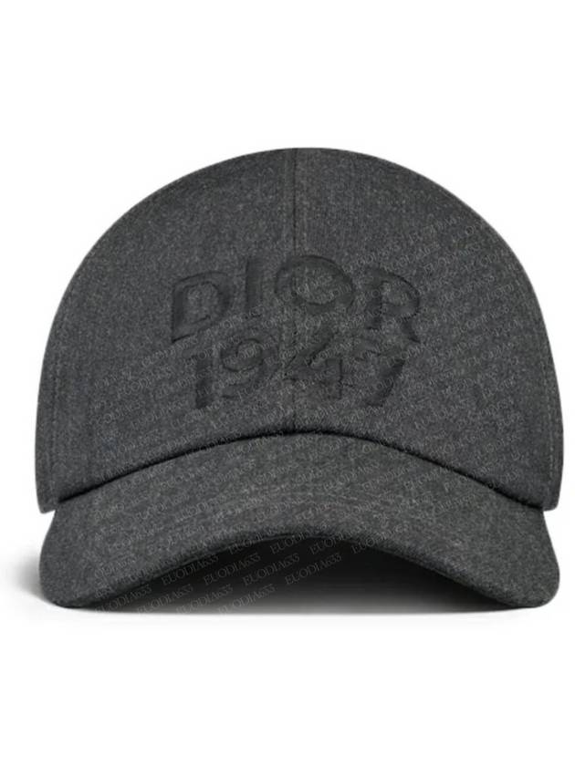 1947 Wool Ball Cap Anthracite Grey Dior
