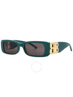 Balenciaga Eyewear Logo Decorated Rectangular Frame Sunglasses BB0096S