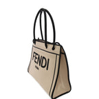 Fendi Tote Bag Linen  Pink Beige