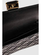 Fendi FF Baguette Nappa Leather Long Wallet Black