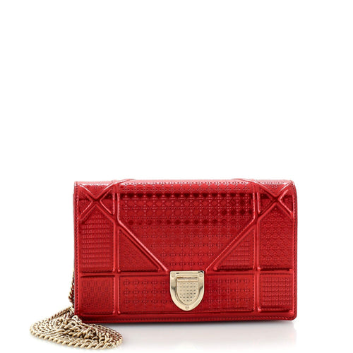 Dior Diorama Wallet on Chain Cannage Embossed Calfskin