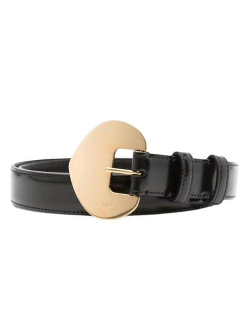CELINE BC-11 25mm Leather Belt Black