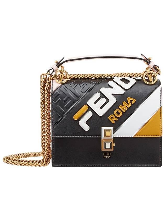 Fendi Kan Chain Cross Bag Black