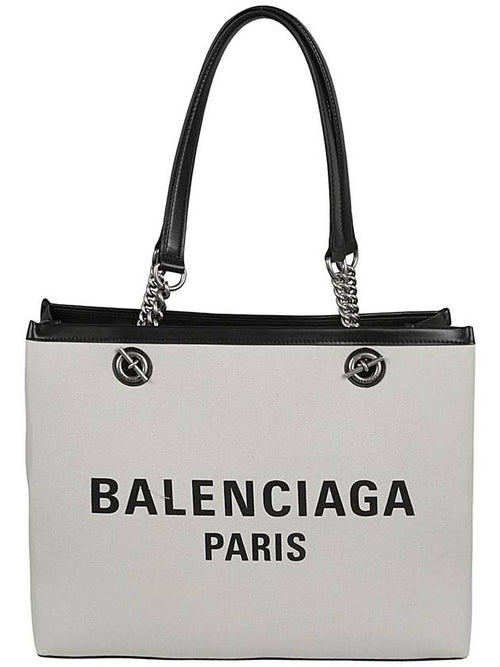 Balenciaga Duty Free Canvas Tote Bag White
