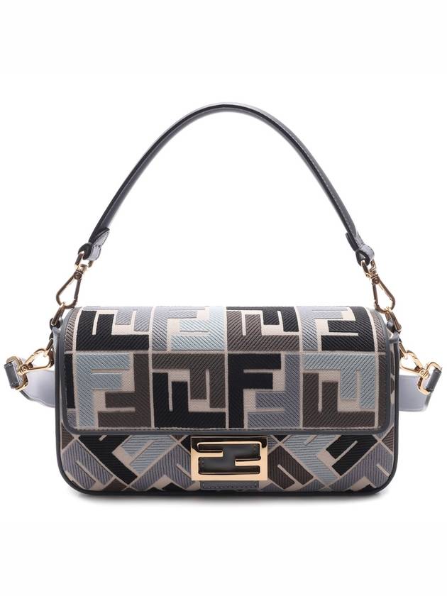Fendi Baguette FF Embroider Shoulder Bag