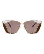 Chloe Cat Eye-Frame Metal Sunglasses