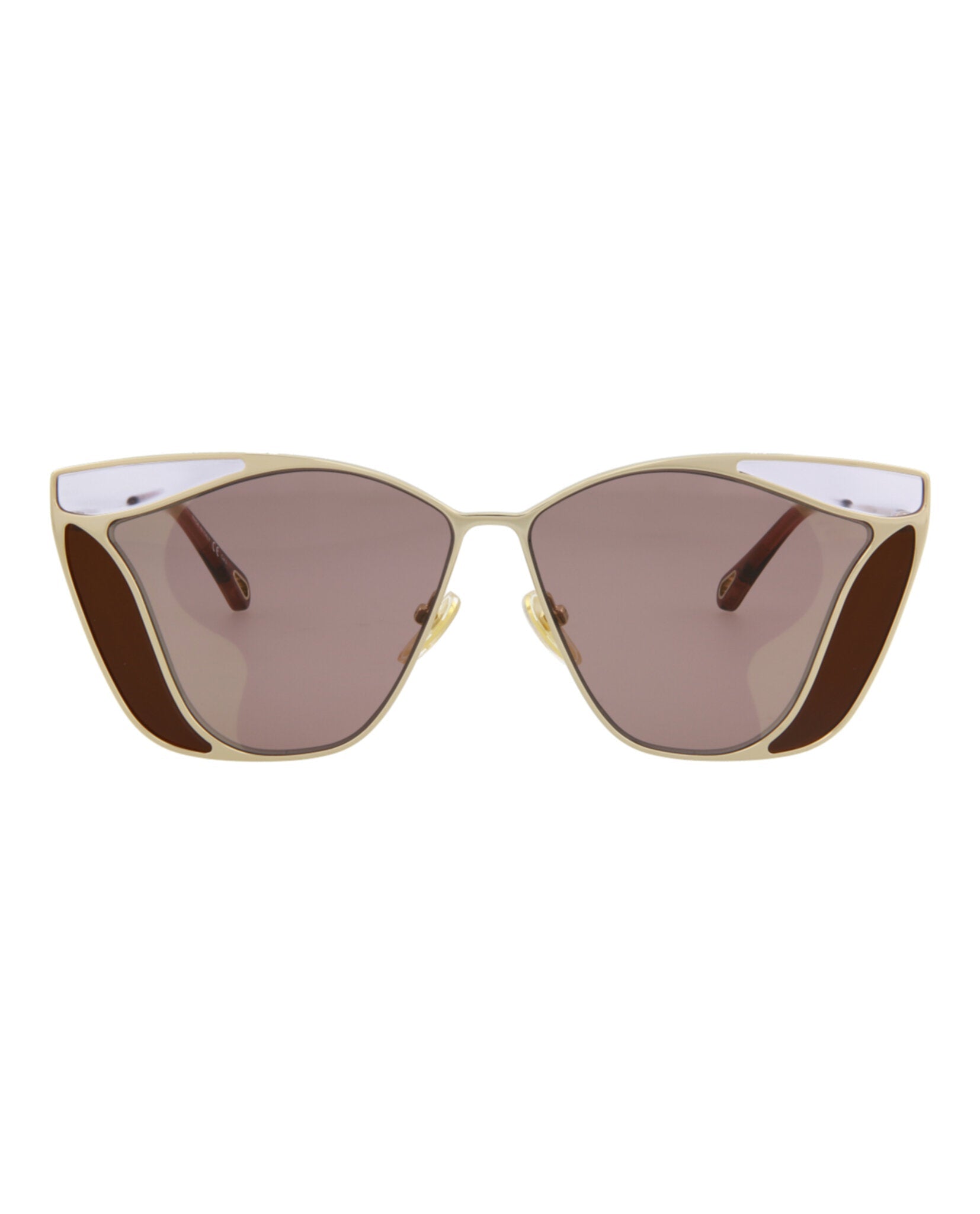 Chloe Cat Eye-Frame Metal Sunglasses