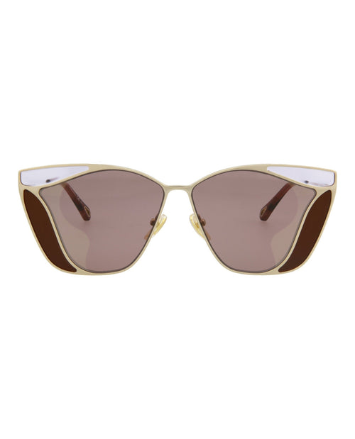Chloe Cat Eye-Frame Metal Sunglasses