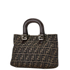 Fendi   Canvas Leather Tote Bag ()