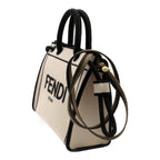 Fendi Fendi 2w Shoulder Bag 2way Shoulder Bag Linen  Beige Black 8BH380
