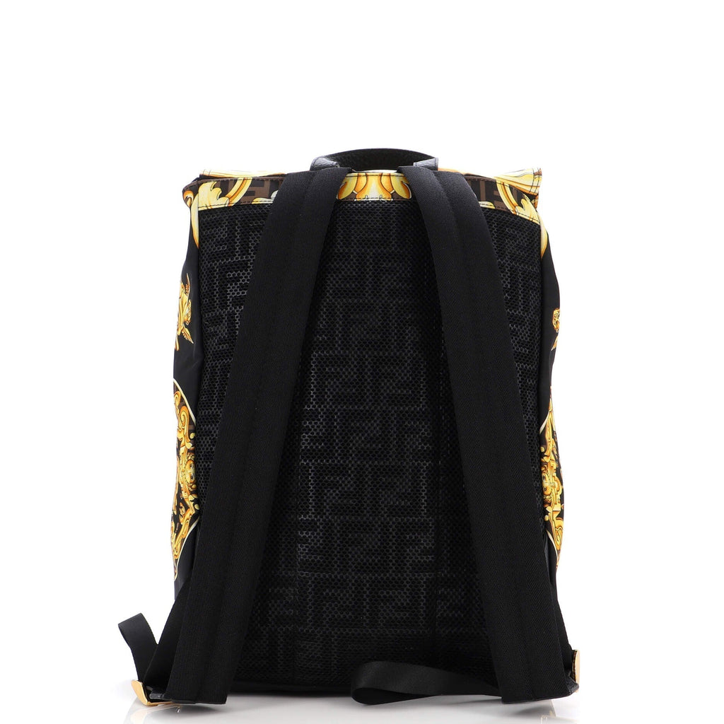 x Versace Fendace Fendiness Backpack Printed Zucca Nylon Medium