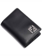 Fendi FF Square Leather Card Wallet Black