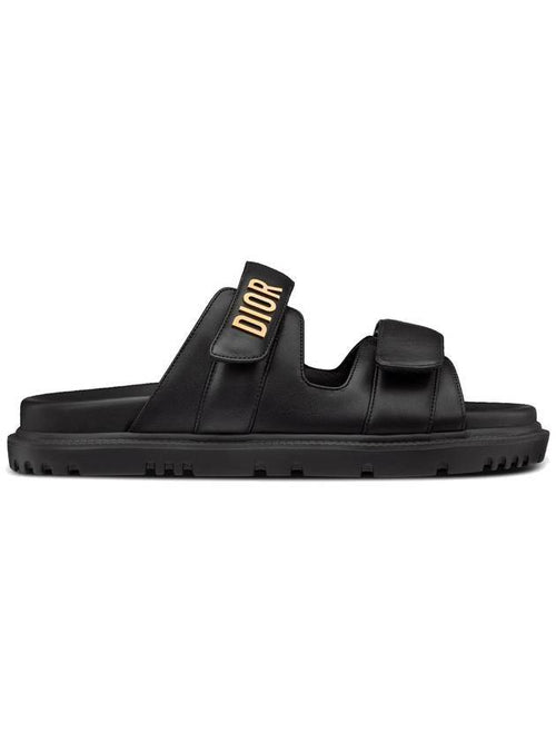 Act Logo Strap Slippers Black Dior