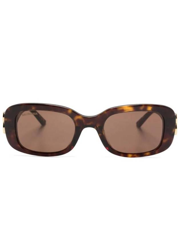 Balenciaga Eyewear Rectangle Acetate Sunglasses Havana