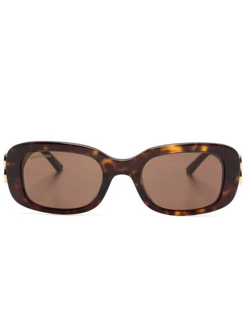 Balenciaga Eyewear Rectangle Acetate Sunglasses Havana