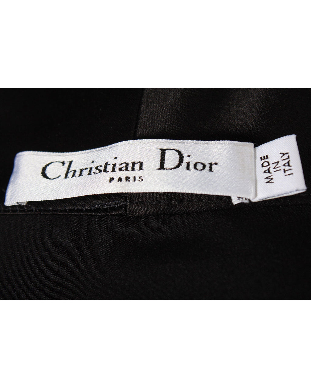 Dior Open Front Dress in Black Wool