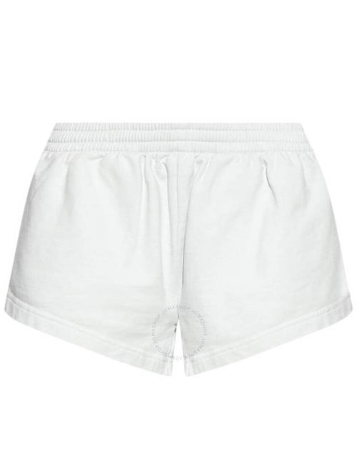 Balenciaga Balenciaga Ladies Dirty White Flared Elasticated-Waist Shorts, Size Small