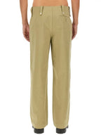 Burberry Wide Leg Cotton Twill Trousers 8076646 B0080784191