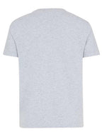 Fendi Lettering Embroidered Short Sleeve Cotton T-Shirt Grey