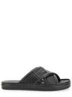 Fendi Fendi Black Leather Sandal