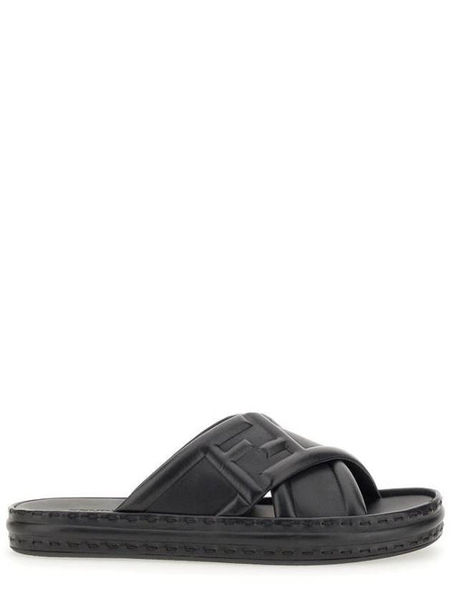 Fendi Fendi Black Leather Sandal