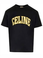 CELINE Loose Cotton Jersey Short Sleeve T-Shirt Black