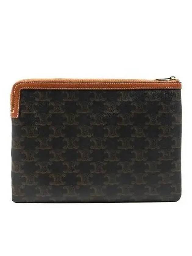 CELINE 10D672BZQ 04LU Triope Canvas Small Pouch Clutch