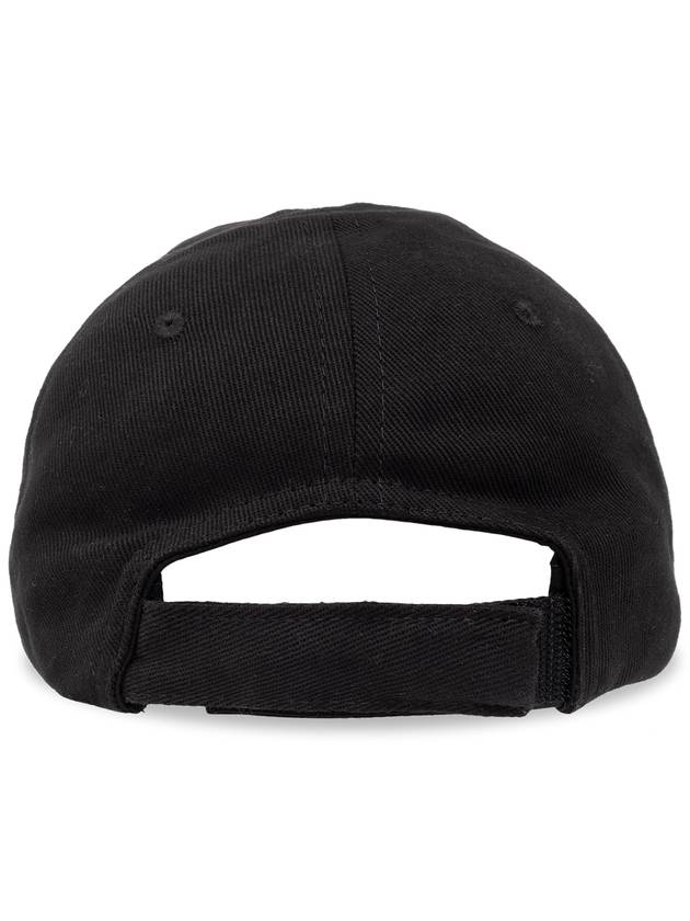 Balenciaga Cotton Base Ball Cap Black