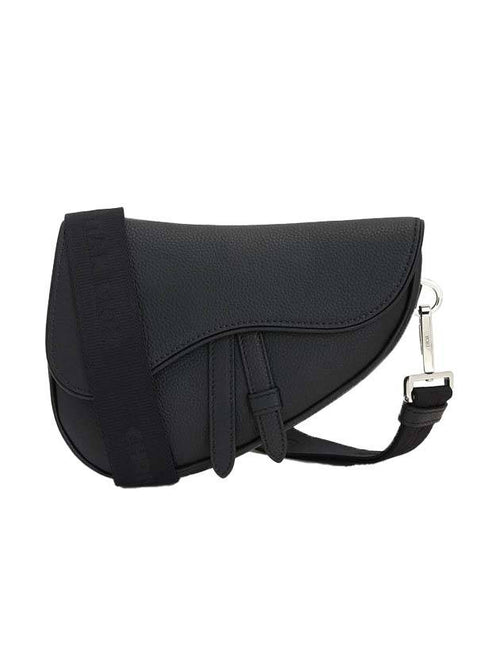 Saddle Logo Mini Cross Bag Black Dior