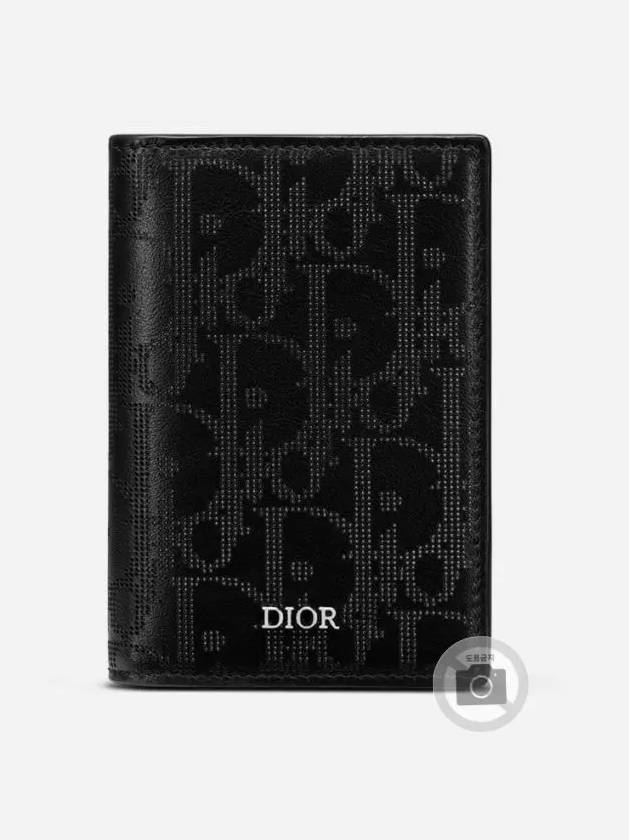 Oblique Galaxy Card Wallet Black Dior