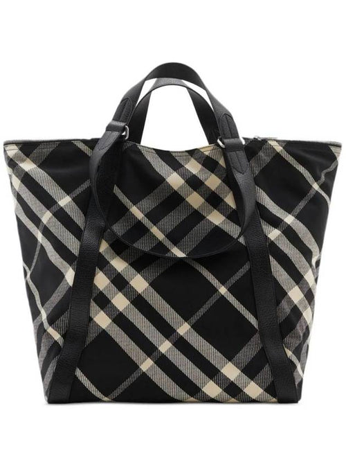 Burberry Festival Canvas Tote Bag Black