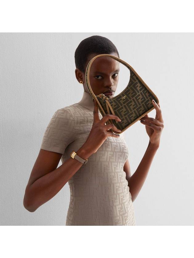 Fendi Pendesense FF Fabric Mini Shoulder Bag Brown