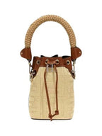 Fendi Mon Tresor FF Small Bucket Bag Beige