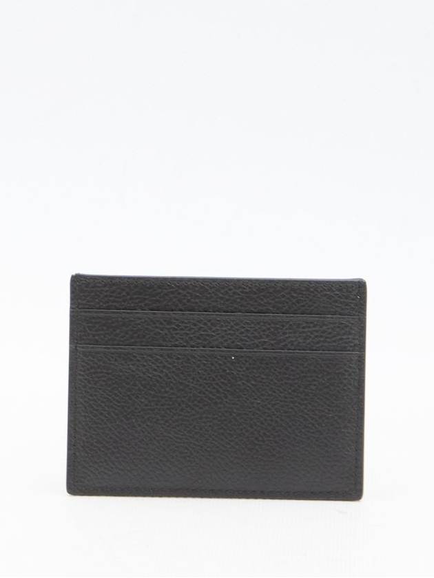 Balenciaga Logo Printing Leather Card Wallet Black