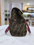 Gucci Fendi Zucca Jagard Linda Satchel Bag