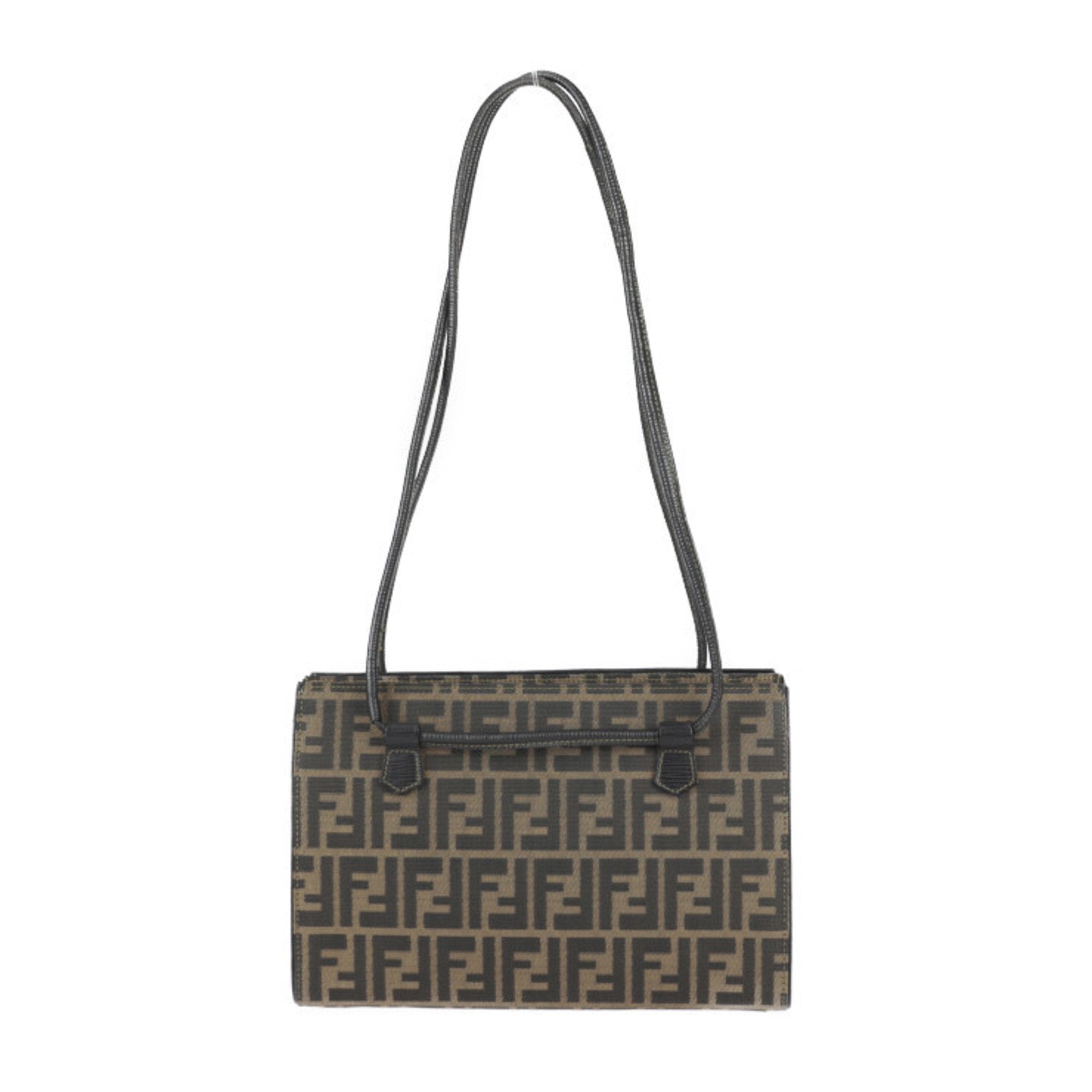 Fendi   Canvas Leather Handbag Shoulder Bag Tote Bag ()