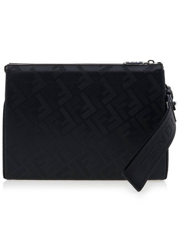 Fendi Men's O Lock FF Chain Print Clutch Bag Back