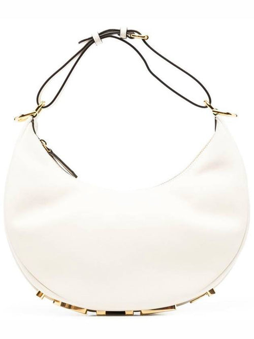 Fendi Fendigraphy Small Hobo Shoulder Bag White