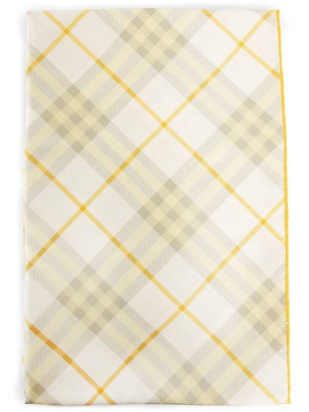 Burberry Checked Silk Scarf Wheat
