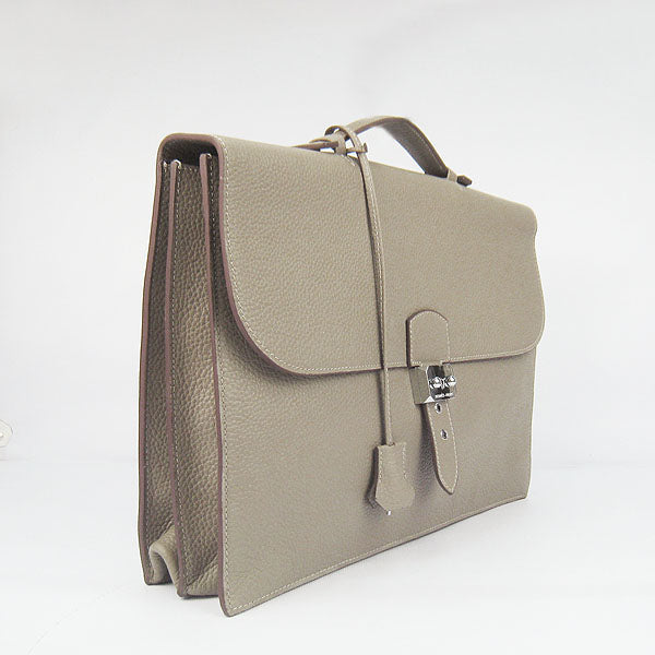 Hermes Briefcases 2813 Cow Leather Grey