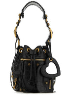 Balenciaga Le Cagole XS Leather Bucket Bag Black