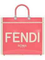 Fendi Sunshine Patent Leather Medium Tote Bag Pink
