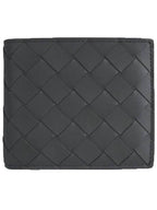 Bottega Veneta Intrecciato Bifold Half Wallet Graphite
