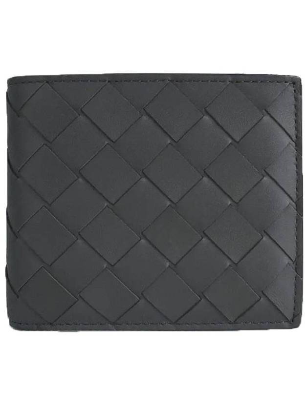 Bottega Veneta Intrecciato Bifold Half Wallet Graphite